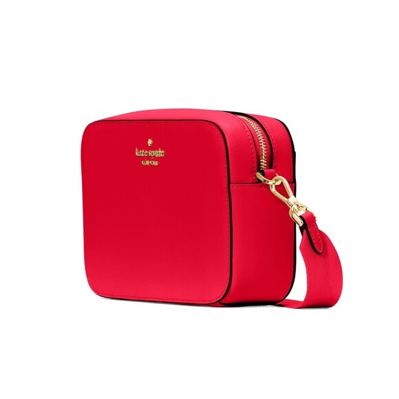 New Kate Spade Madison Mini Camera Bag Saffiano Leather Ruby Red - Picture 2 of 5